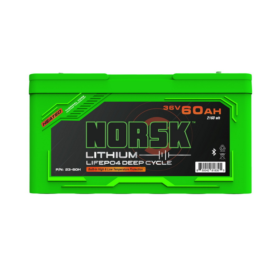 Norsk进口代理批发 Norsk 23-360H LIFEPO4 电池 - Guardian 加热，36V / 60AH