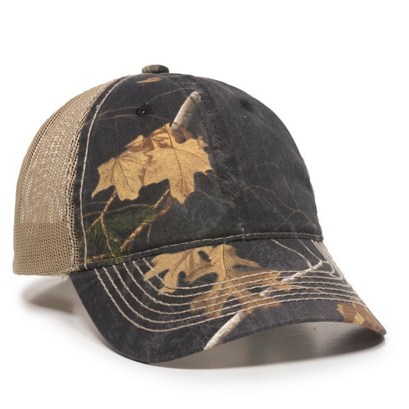 Outdoor Cap Weathered Cotton with Camo Cap