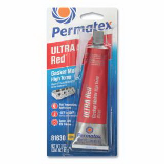 PERMATEX进口代理批发 PERMATEX 81630 Ultra Red? RTV 硅胶垫片制造商，3.35 盎司，梳理