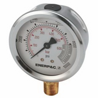 Enerpac进口代理批发 Enerpac 277-G2535L 甘油填充液压压力表，0 - 10,000 Psi，1/4 In Npt