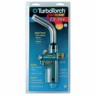 Turbotorch进口代理批发 Turbotorch 0386-1293 Extreme Tx500 系列自燃涡流手持炬，Tx-504，马普/丙烷，包括 Tx-504 喷嘴