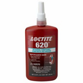 Loctite进口代理批发 Loctite 442-135515 620 固位剂，高温，250 ml 瓶，绿色，3,800 Psi