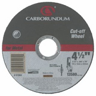 Carborundum进口代理批发 CARBORUNDUM 05539561584 直角磨光机，直径 4 1/2 英寸，厚 0.04 英寸，60 粒度明矾。氧化物