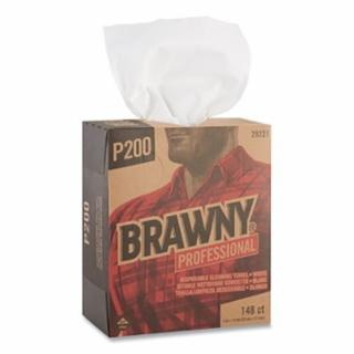 Brawny进口代理批发 BRAWNY 29221 Brawny Industrial? 轻型雨刮器，白色，8 英寸 x 12.5 英寸，148 张，Pop-Up? 盒，2 层