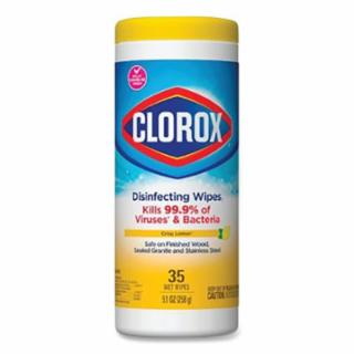 Clorox Disinfecting Wipes进口代理批发 Clorox CLOX01594 消毒湿巾，35片/罐，柠檬清新香味