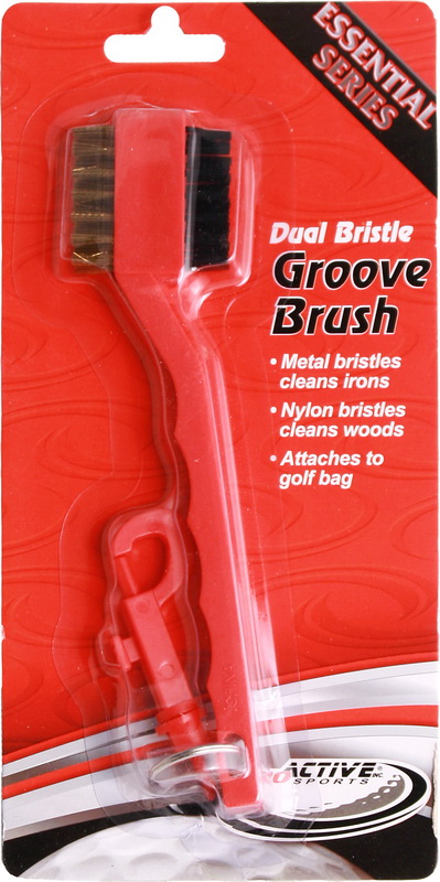 Proactive Sports Dual Bristle Groove Brush (Red)