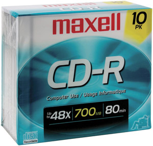 Maxell进口代理批发 Maxell 622860/648210 700MB 80 分钟 CD-R（10 张）