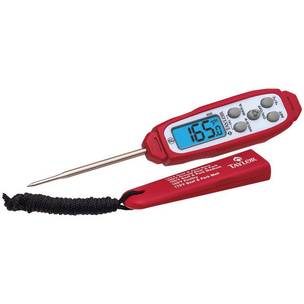 Taylor 1733 IndoorOutdoor Digital Thermometer with Barometer Timer