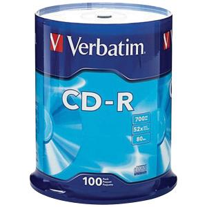 Verbatim进口代理批发 Verbatim 94554 700MB 80 分钟 52x CD-R（100 克拉主轴）