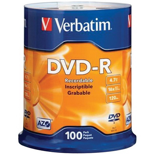 Verbatim进口代理批发 Verbatim 95102 4.7GB DVD-R（100 克拉主轴）