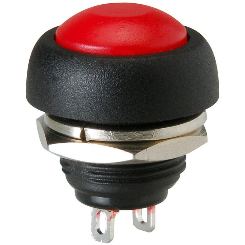 PARTS EXPRESS Momentary N.C Classic Small Push Button Switch Black