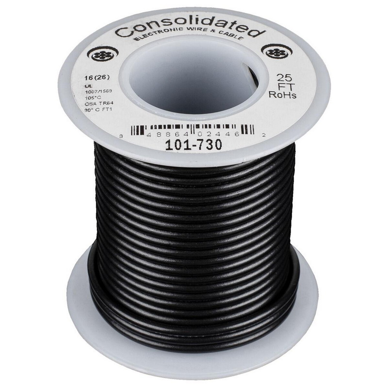 Consolidated Stranded 18 AWG Hook-Up Wire 25 ft. White UL Rated