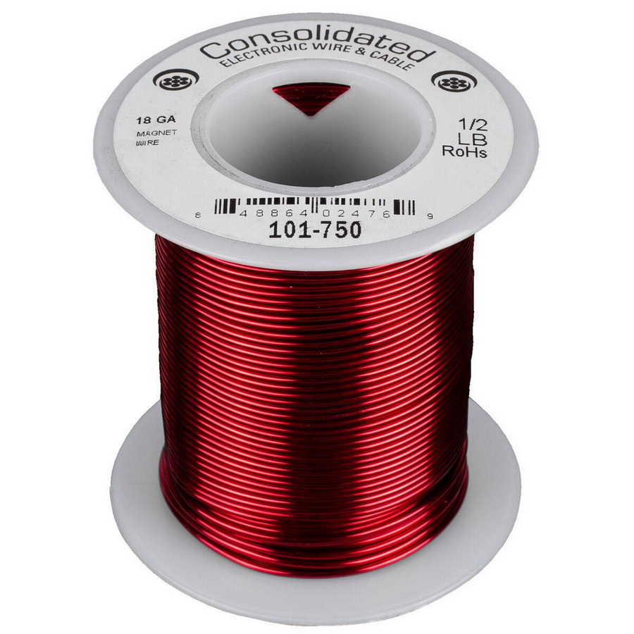 Consolidated进口代理批发 综合 18 AWG 漆包线 1/2 磅 100 英尺