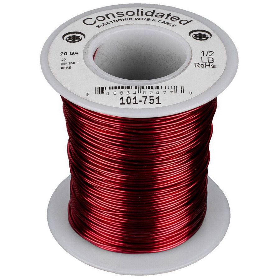 Consolidated进口代理批发 合并 20 AWG 漆包线 1/2 磅 160 英尺