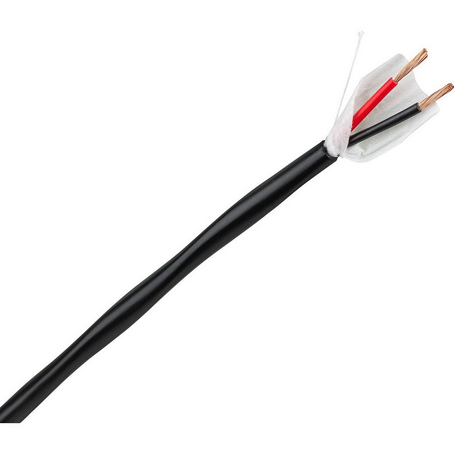 Vertical Cable进口代理批发 16AWG 2C 高股裸铜直埋防紫外线扬声器线黑色 1 英尺。