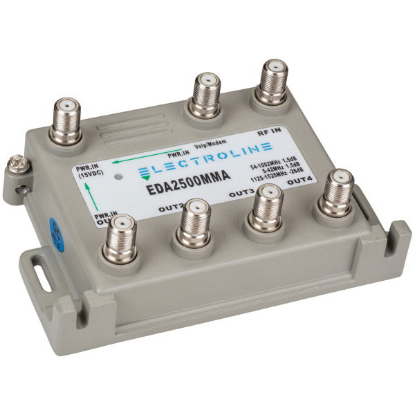 Electroline进口代理批发 Electroline EDA2500MMA 4 端口 RF/CATV 分配放大器