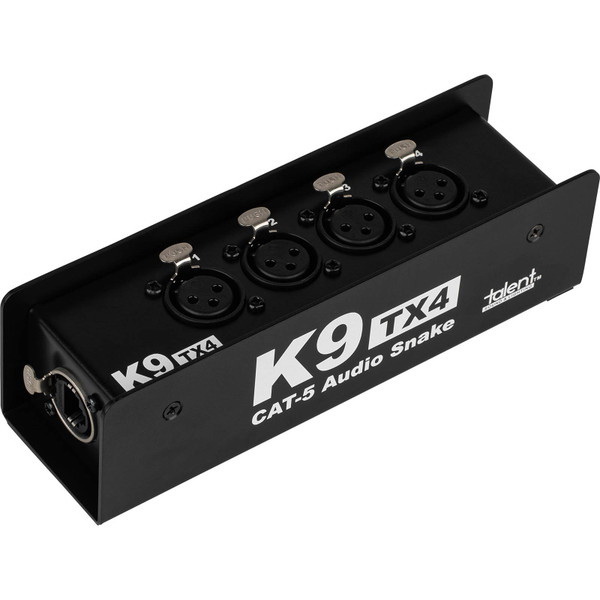 Talent Sound & Lighting进口代理批发 Talent K9-TX4 4 通道 Cat5 XLR 音频蛇形盒