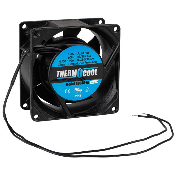 Thermocool进口代理批发 Thermocool 110 VAC 松饼冷却风扇 80 x 38mm 套筒轴承 23 CFM