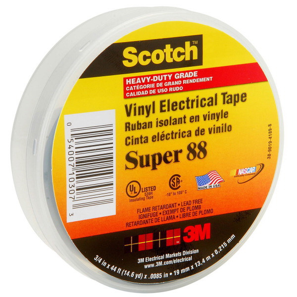 3M进口代理批发 3M Super 88 电工胶带 3/4" x 44 英尺