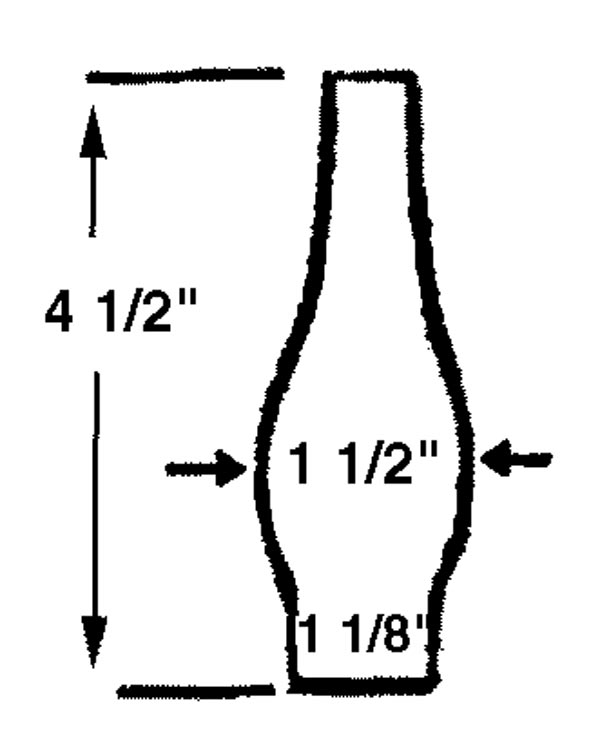 B & P进口代理批发 B & P 1 1/8" x 4 1/2" 烟囱，157902