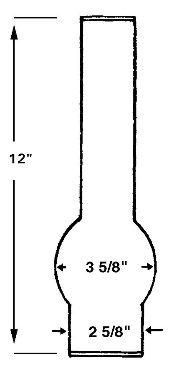 B&P Lamp Supply进口代理批发 B&P 灯电源 2 5/8" x 12" 灯罩，157952