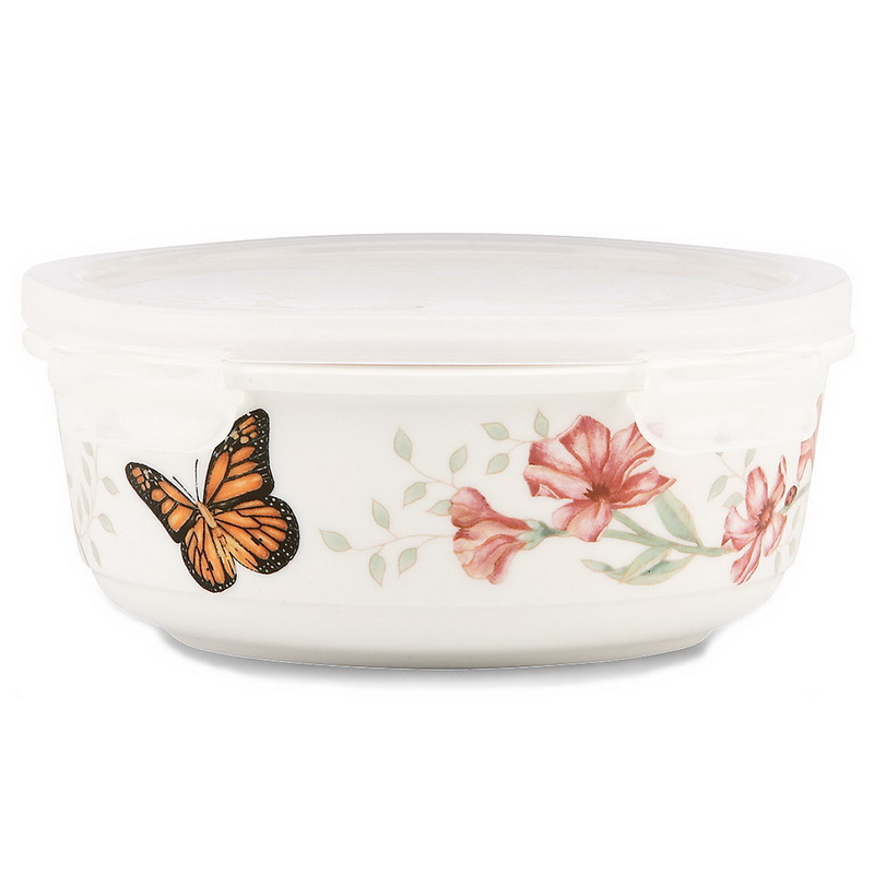 Lenox 890086 Butterfly Meadow Small Glass Food Storage Container