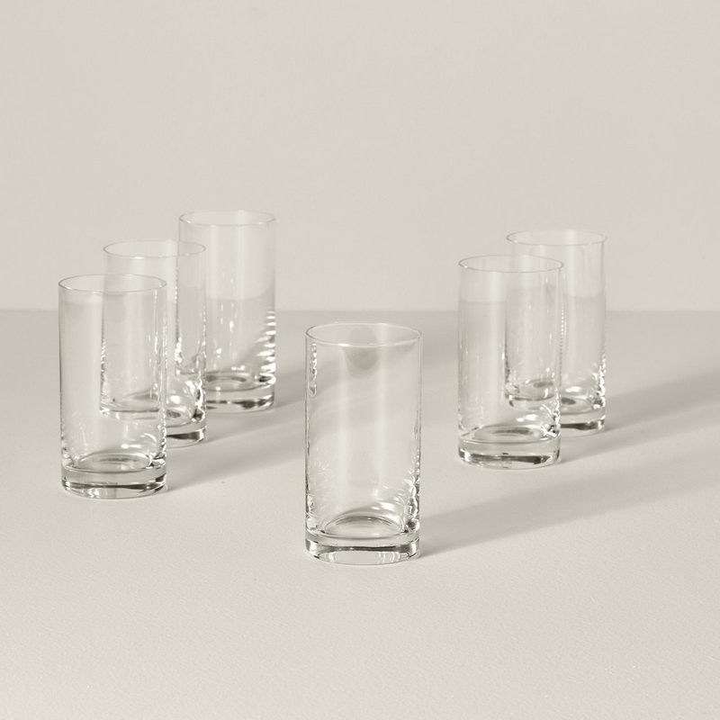 Godinger 25437 Dublin Set of 4 Highball Glasses - Platinum