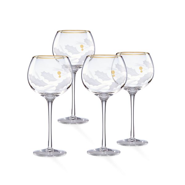 Lenox 888202 Holiday 4-Piece Stemless Wine Glasses