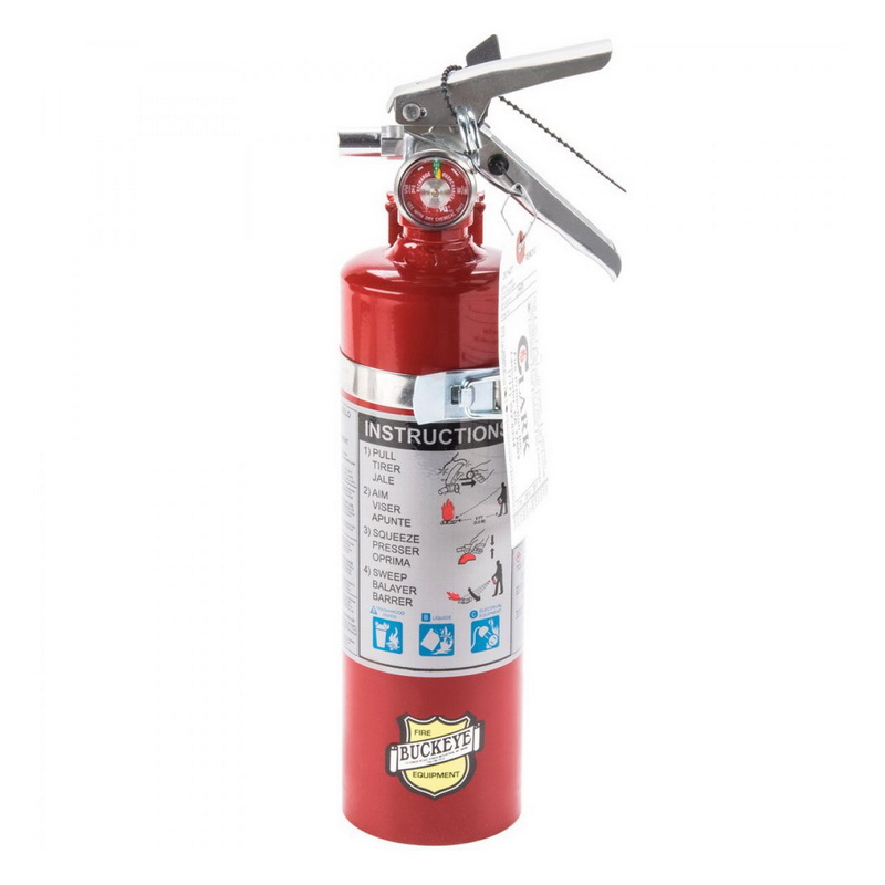 酷牌库|商品详情-Buckeye Fire Equipment进口代理批发 Buckeye 消防设备 13315 2.5 磅 ABC 可充电灭火器带车辆支架