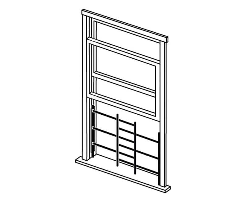 Window Guards进口代理批发 窗防护罩 XXS 8"-11" X 15" - 3 杆儿童安全窗防护罩