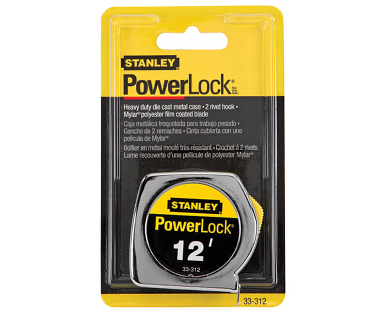 Stanley Tools进口代理批发 Stanley Tools 33312 12' PowerLock 袖珍卷尺