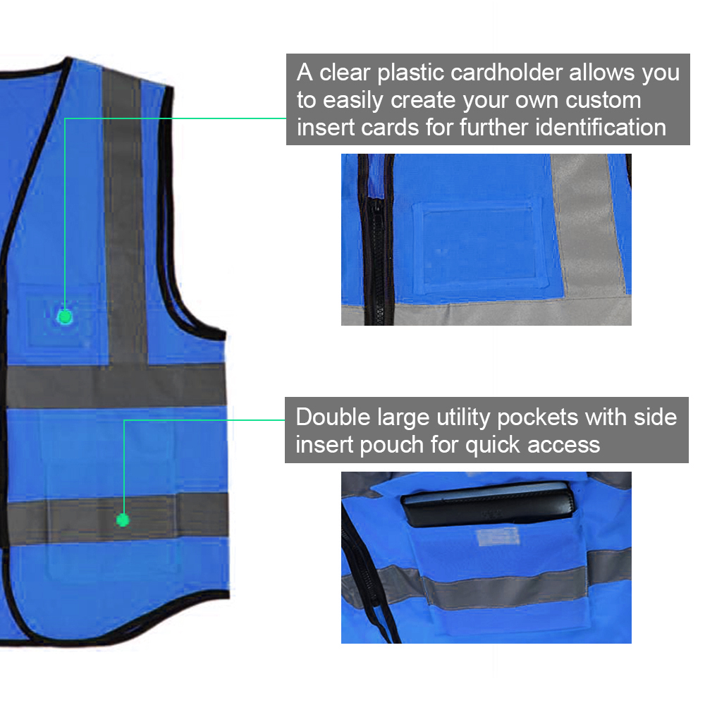 Opentip GOGO 5 Pocket Safety Vests - ID Card Holder