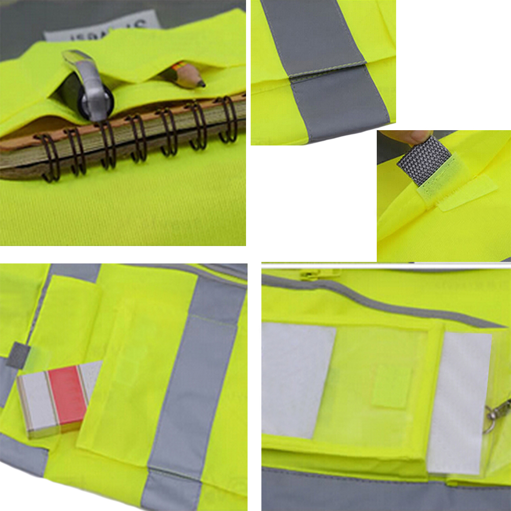 GOGO 9 Pocket Hi-Vis Safety Vest - Detail