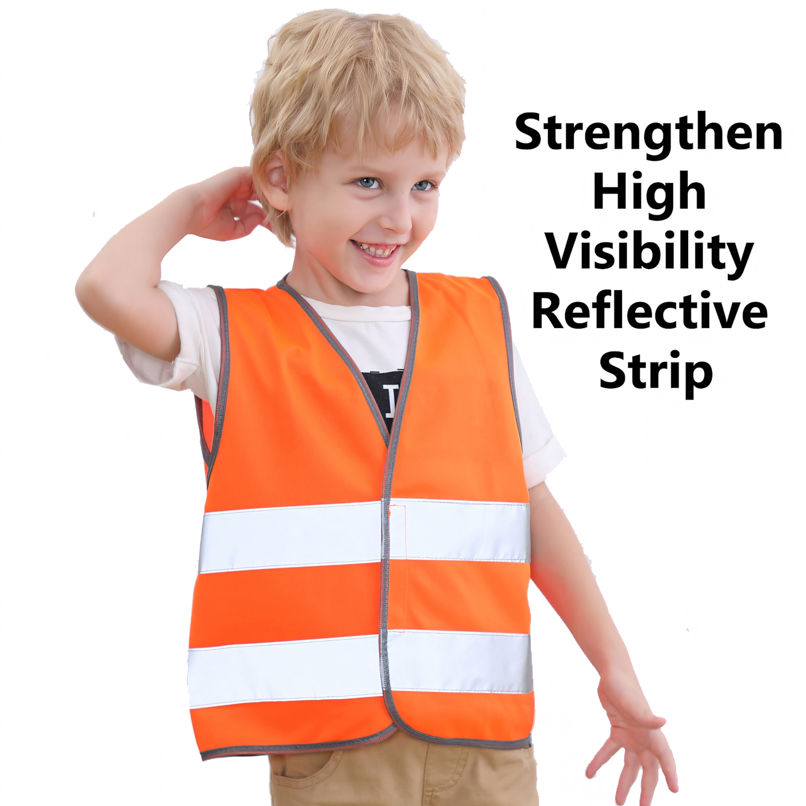 GOGO High Visibility Kids Safety Vest for Construction Costume, Fits Age from 3 to 15