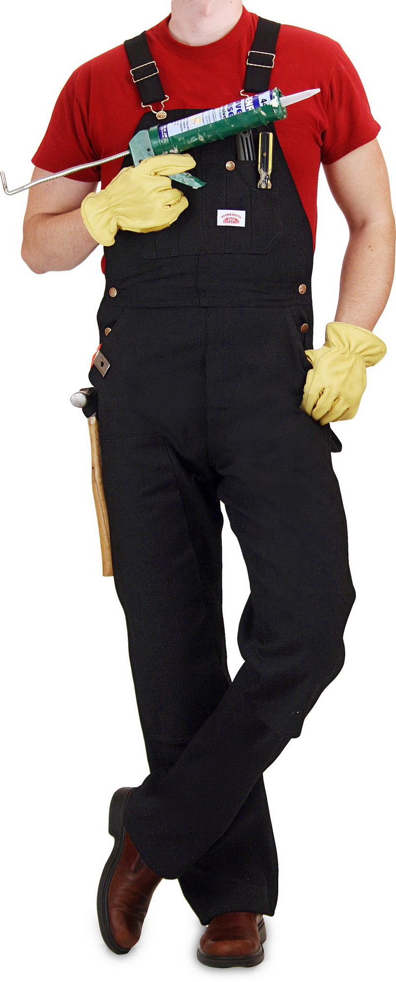 Round House Bib Overalls #383 Heavy Duty Black Duck Double