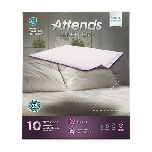 酷牌库|商品详情-Attends进口代理批发 参加 ALI-UP3036 Premier Heavy Absorancy 30"x36" Underpad-60/箱