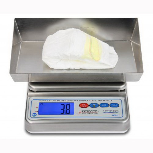Detecto WPS12UT Stainless Steel Digital Scale with Utility Bowl