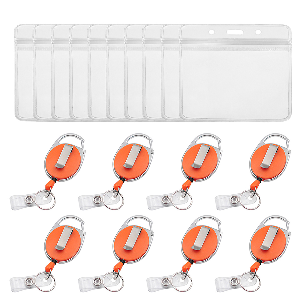 GOGO 50 Pack Retractable Badge Reel with Key Ring and Heavy Duty Horizontal  Id Card Holders ( Orange, 3 X 4 inches ) Sale, Reviews. - Opentip