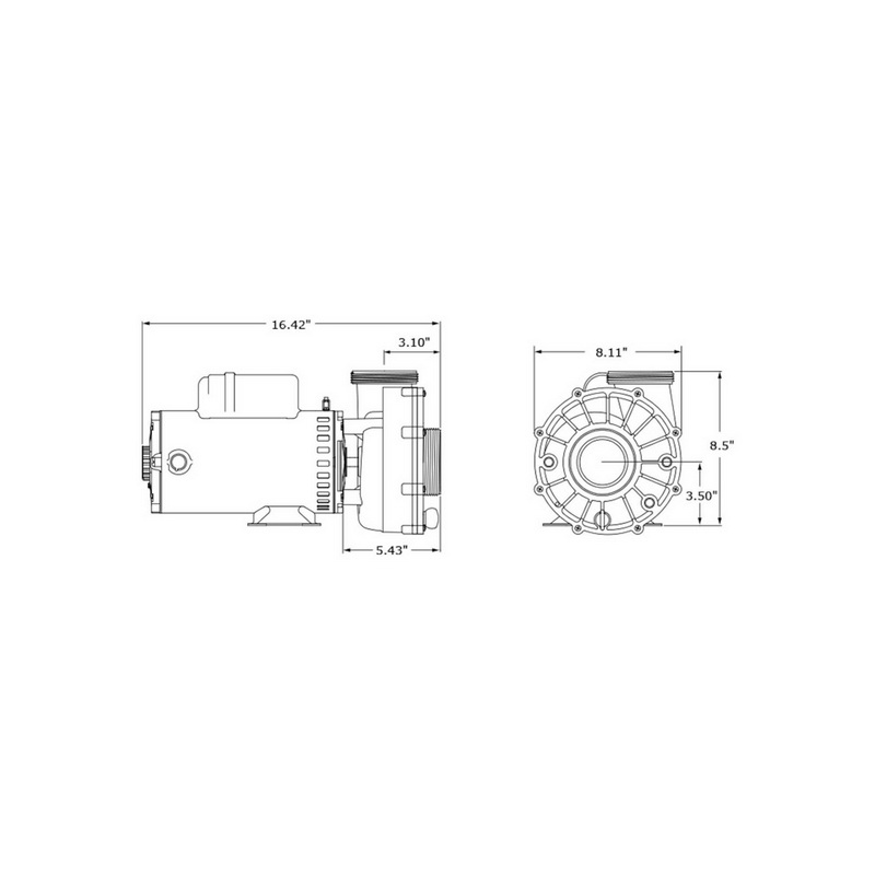 Aqua-Flo by Gecko进口代理批发 Aqua-Flo by Gecko 08330002-5041 泵，Aqua-Flo FMXP3，3.0HP，11.9/4.1A，56 框架，SD，230V，2 速，2-1/2" MBT