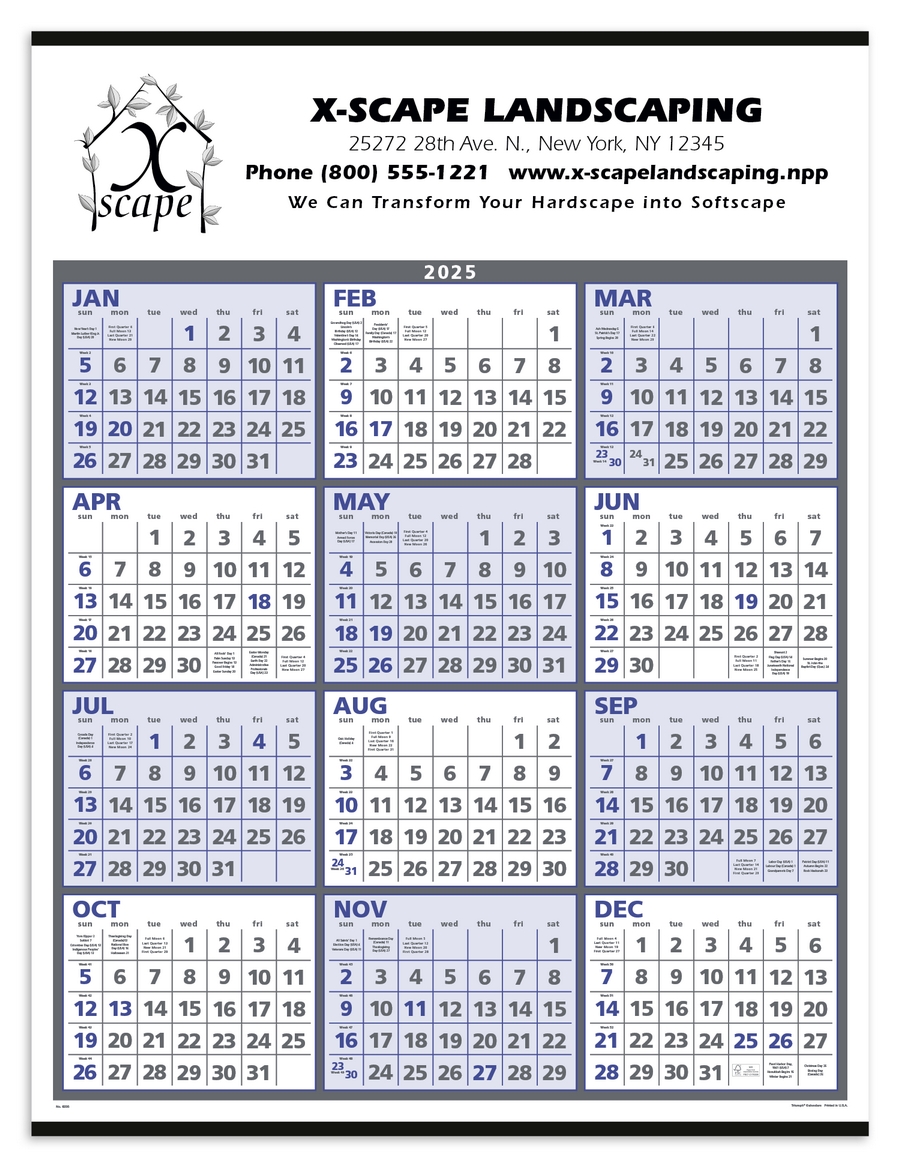 Custom Triumph Calendars 6206 SpanAYear Calendar Wholesale Design