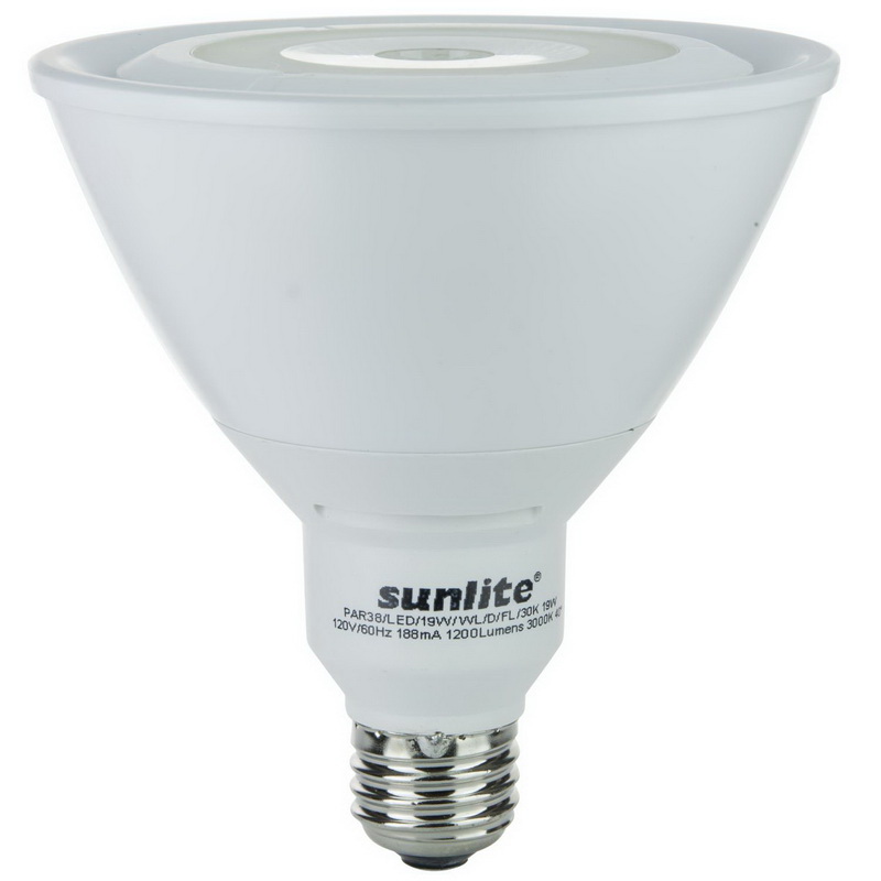 酷牌库|商品详情-Sunlite进口代理批发 Sunlite 88063-SU PAR38/LED/19W/FL40/D/27K LED PAR38 反射器户外系列 19W（相当于 85W）灯泡中型（E26）底座，暖白色