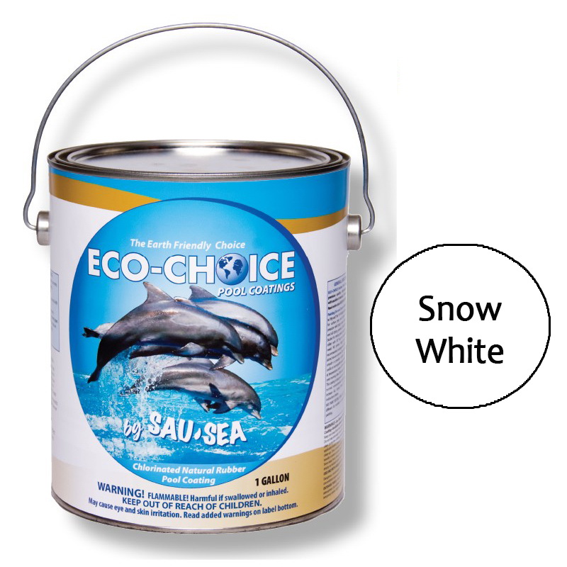 Sau-Sea Swimming Pool Products进口代理批发 Sau-Sea 游泳池产品 5ECPRSW 5 Gal Snow Wht 高光橡胶泳池漆 Ecochoice Sausea