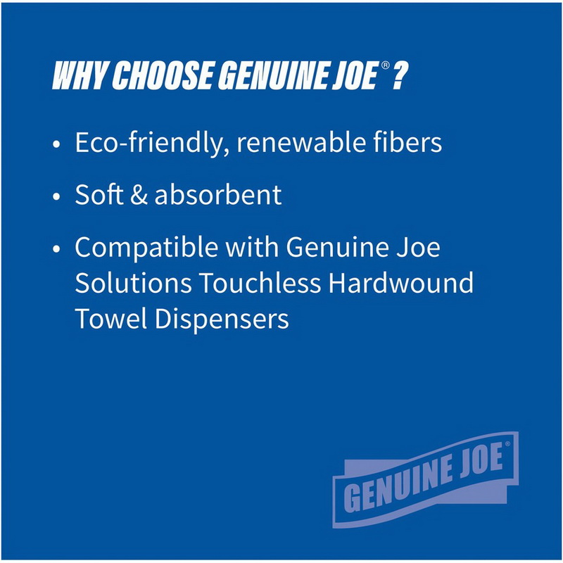 酷牌库|商品详情-Genuine Joe Solutions进口代理批发 正品 Joe Solutions Solutions 850' 硬卷纸巾，GJO96850PL