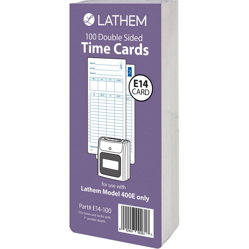 Lathem进口代理批发 Lathem 400E 型双面考勤卡