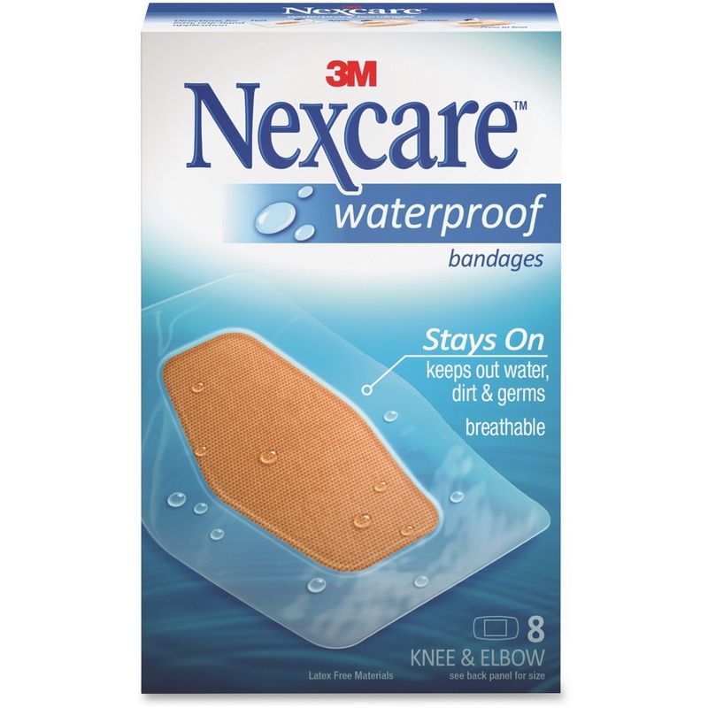 Nexcare进口代理批发 Nexcare 防水绷带 - 膝盖和肘部 - 8 件/包