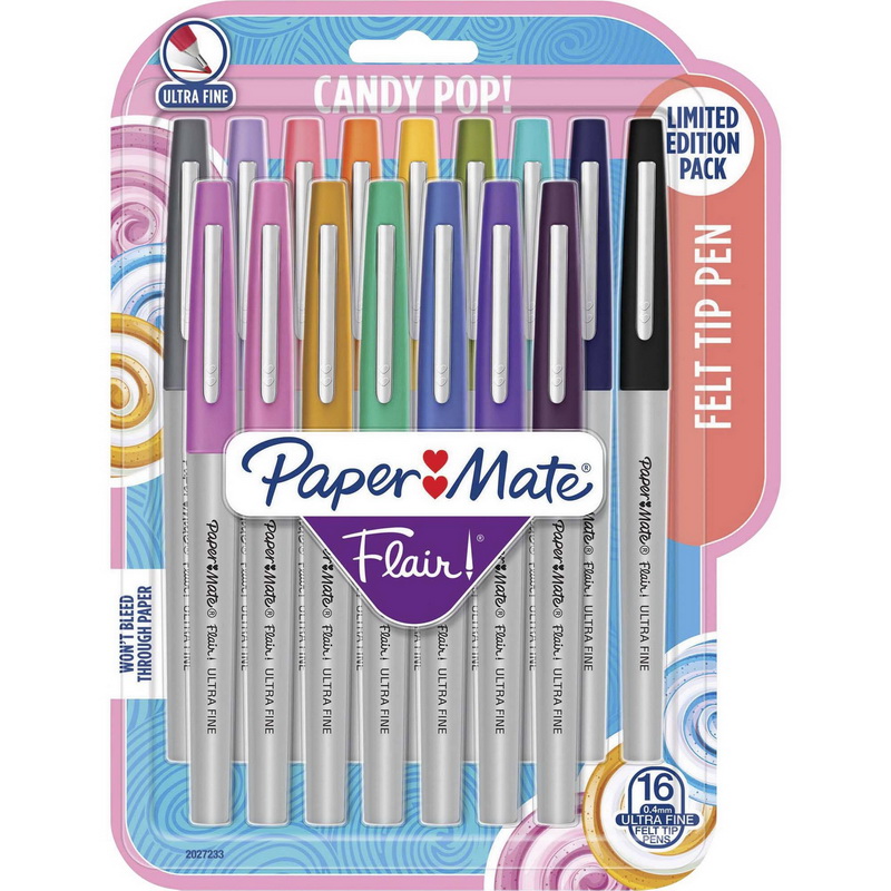 Paper Mate进口代理批发 Paper Mate Flair 超细糖果流行毡尖笔