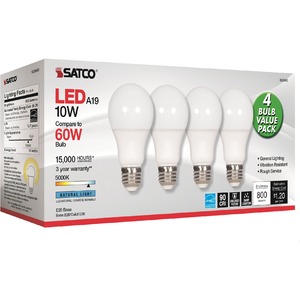 酷牌库|商品详情-Satco进口代理批发 Satco 10W A19 LED 5000K 灯泡