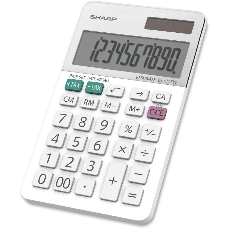 酷牌库|商品详情-Sharp Calculators进口代理批发 Sharp EL-377WB 10位专业手持计算器