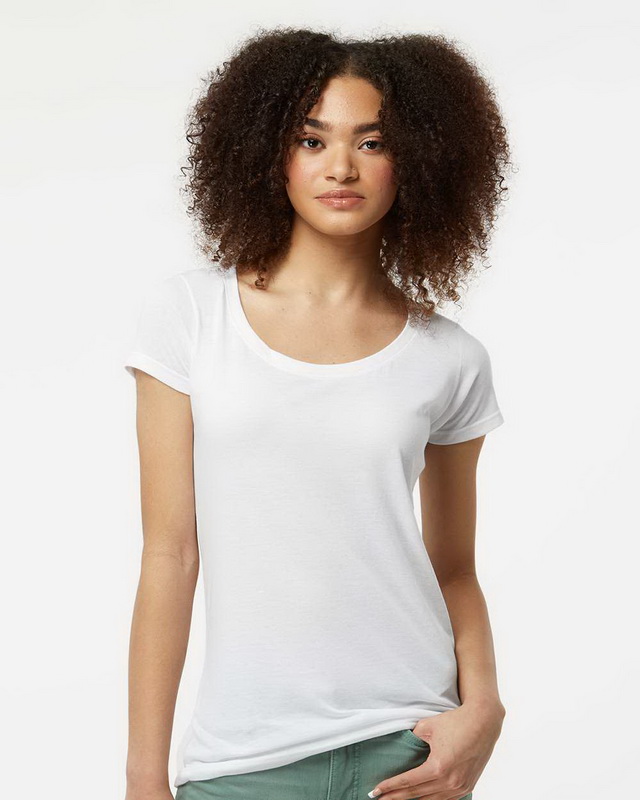 Tultex 243 Women's Poly-Rich Scoop Neck T-Shirt Sale, Reviews