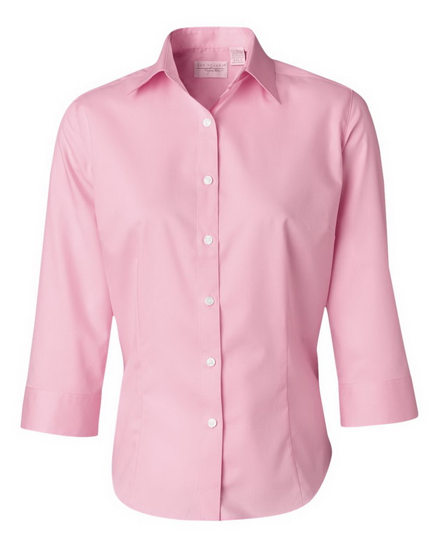 Van Heusen 13V0527 Women's Three-Quarter Sleeve Baby Twill Shirt Sale,  Reviews. - Opentip